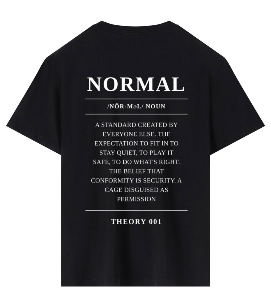 Splash Theory Normal tee, black, back definition print
