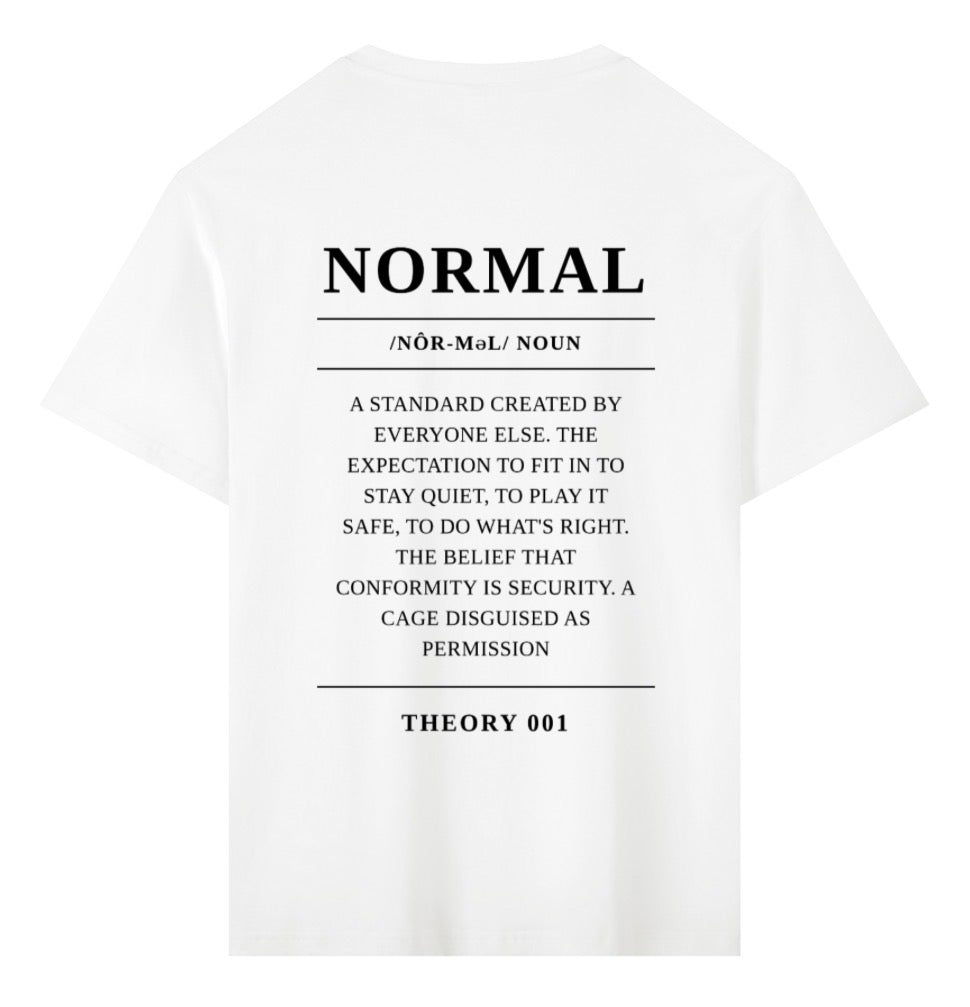 Splash Theory Normal tee, white, back definition print