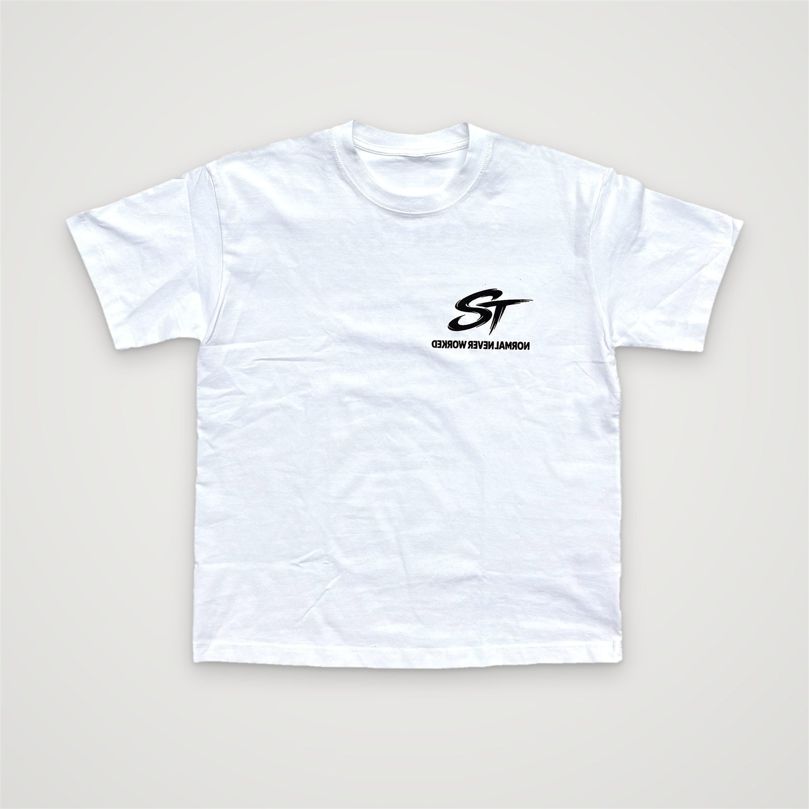 White tee, front